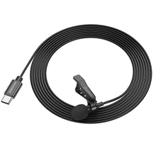Заредете изображение във визуализатора на галерията – Borofone Lavalier microphone BFK11 Elegant Type C black
