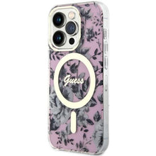 Заредете изображение във визуализатора на галерията – Guess GUHMP14XHCFWSP iPhone 14 Pro Max 6.7" pink/pink hardcase Flower MagSafe
