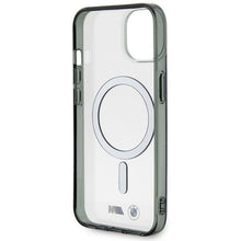 Заредете изображение във визуализатора на галерията – BMW BMHMP14SHCRS iPhone 14 6.1" case transparent hardcase Silver Ring MagSafe
