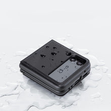 Заредете изображение във визуализатора на галерията – Nillkin Qin Vegan Leather Case for Samsung Galaxy Z Flip 4 cover made of ecological leather stand black
