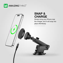 Заредете изображение във визуализатора на галерията – Amazing Thing Car holder Explorer Pro Mag with Magsafe charger TP15WMB to dashboard and air vent black
