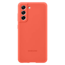 Заредете изображение във визуализатора на галерията – Samsung Silicone Cover Rubber Silicone Cover Case for Samsung Galaxy S21 FE Coral (EF-PG990TPE)
