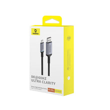Заредете изображение във визуализатора на галерията – Baseus High Definition Series USB-C to DisplayPort 1.4 8K 60Hz Unidirectional Cable 1.5m - Black
