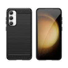 Заредете изображение във визуализатора на галерията – Flexible carbon pattern case for Samsung Galaxy S23 FE Carbon Case - black
