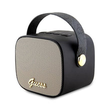 Заредете изображение във визуализатора на галерията – Guess Bluetooth speaker GUWSB2P4SMK Speaker mini black/black 4G Leather Script Logo with Strap
