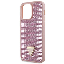 Заредете изображение във визуализатора на галерията – Original Case GUESS Rhinestone Triangle hardcase GUHCP14XHDGTPP for Iphone 14 Pro Max pink
