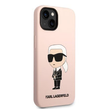 Заредете изображение във визуализатора на галерията – Karl Lagerfeld KLHMP14MSNIKBCP iPhone 14 Plus 6.7" hardcase pink/pink Silicone Ikonik Magsafe
