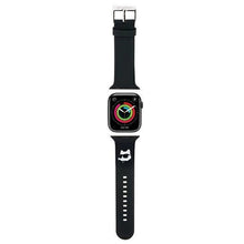 Заредете изображение във визуализатора на галерията – Karl Lagerfeld 3D Rubber Choupette Heads Strap for Apple Watch 38/40/41mm - Black
