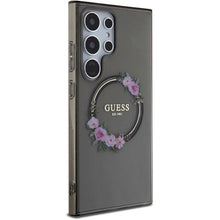 Заредете изображение във визуализатора на галерията – Guess IML Flowers Wreath MagSafe case for Samsung Galaxy S24 Ultra - black
