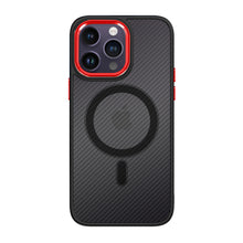 Заредете изображение във визуализатора на галерията – Tel Protect Magnetic Carbon Case for Iphone 14 Pro Max Black-red
