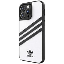 Заредете изображение във визуализатора на галерията – Adidas OR Molded Case PU iPhone 14 Pro Max 6.7" white-black/white-black 50194
