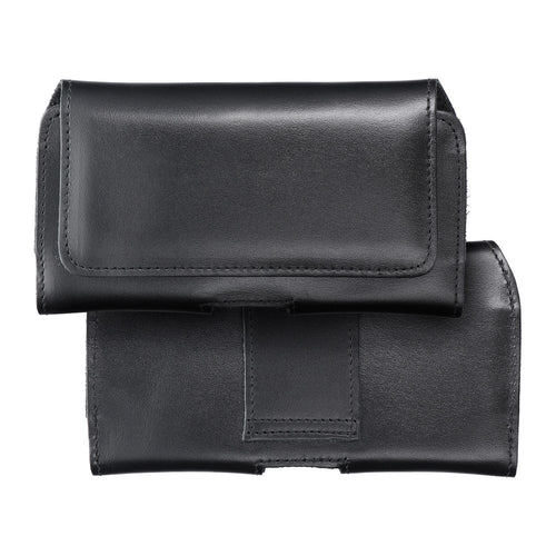 ROYAL Leather universal belt holster - Size M - for IPHONE 12 MINI / 13 MINI / SAMSUNG A40 / S8 / XIAOMI Redmi 5A