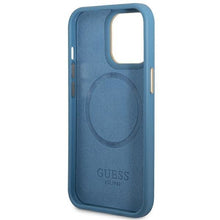 Заредете изображение във визуализатора на галерията – Guess GUHMP14LU4GPRB iPhone 14 Pro 6.1" blue/blue hard case 4G Logo Plate MagSafe
