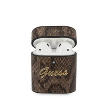 Заредете изображение във визуализатора на галерията – Guess GUACA2PUSNSMLBR AirPods cover brązowy/brown Python Collection
