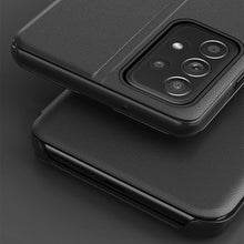 Заредете изображение във визуализатора на галерията – Eco Leather View Case elegant case with a flip cover and stand function for Samsung Galaxy A53 5G black
