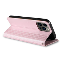 Заредете изображение във визуализатора на галерията – Magnet Strap Case Case For iPhone 14 Pro Max Flip Wallet Mini Lanyard Stand Pink
