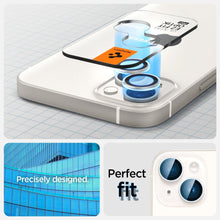 Заредете изображение във визуализатора на галерията – Spigen OPTIK.TR ”EZ FIT” CAMERA PROTECTOR 2-PACK IPHONE 14 / 14 PLUS STARLIGHT
