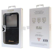 Заредете изображение във визуализатора на галерията – Original Case GUESS - hardcase Glitter Script GUHCZF5HGGSHK for Samsun Galaxy Z Flip 5 Black
