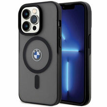 Заредете изображение във визуализатора на галерията – Original Case BMW Signature MagSafe BMHMP14LDSLK for Iphone 14 Pro Black
