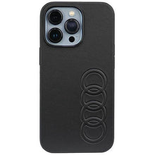 Заредете изображение във визуализатора на галерията – Audi Synthetic Leather iPhone 13 Pro / 13 6.1&quot; black/black hardcase AU-TPUPCIP13P-TT/D1-BK
