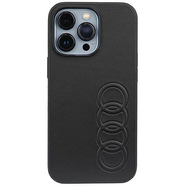 Audi Synthetic Leather iPhone 13 Pro / 13 6.1" black/black hardcase AU-TPUPCIP13P-TT/D1-BK