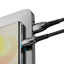 Заредете изображение във визуализатора на галерията – BASEUS cable USB A to Type C Power Delivery 100W Glimmer Series CADH000501 2m black
