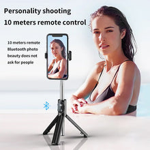 Заредете изображение във визуализатора на галерията – Selfie Stick MINI - with detachable bluetooth remote control and tripod - P30 BLACK
