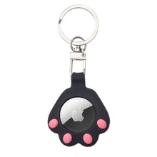 Заредете изображение във визуализатора на галерията – Cat Paw AirTag Case Silicone Case Keychain Pendant for AirTag black
