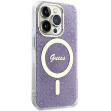 Заредете изображение във визуализатора на галерията – Guess GUHMP14LH4STU iPhone 14 Pro 6.1" purple/purple hardcase 4G MagSafe
