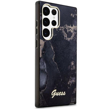 Заредете изображение във визуализатора на галерията – Guess GUHCS23LHTMRSK S23 Ultra S918 black/black hardcase Golden Marble Collection
