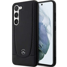 Заредете изображение във визуализатора на галерията – Original faceplate case MERCEDES MEHCS23FEARMBK for SAMSUNG S23 FE (Leather Urban / black)
