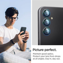 Заредете изображение във визуализатора на галерията – CAMERA COVER Spigen OPTIK.TR ”EZ FIT” CAMERA PROTECTOR 2-PACK GALAXY S23 FE BLACK
