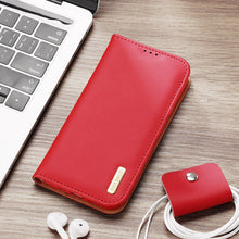 Заредете изображение във визуализатора на галерията – Dux Ducis Hivo Genuine Leather Bookcase type case for iPhone 13 mini red
