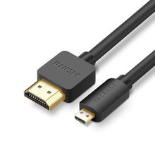 Заредете изображение във визуализатора на галерията – Ugreen cable Micro HDMI - HDMI cable 3m black (HD127)
