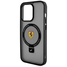 Заредете изображение във визуализатора на галерията – Ferrari FEHMP15LUSCAK iPhone 15 Pro 6.1" black/black hardcase Ring Stand 2023 Collection MagSafe
