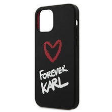 Заредете изображение във визуализатора на галерията – Karl Lagerfeld KLHCP12SSILKRBK iPhone 12 mini 5,4" czarny/black hardcase Silicone Forever Karl
