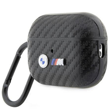 Заредете изображение във визуализатора на галерията – BMW BMAP2WMPUCA2 AirPods Pro 2 gen cover black/black Carbon Double Metal Logo
