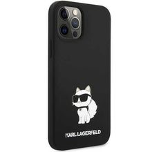 Заредете изображение във визуализатора на галерията – Karl Lagerfeld KLHCP12MSNCHBCK iPhone 12 /12 Pro 6.1" hardcase black/black Silicone Choupette
