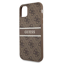 Заредете изображение във визуализатора на галерията – Guess GUHCN654GDBR iPhone 11 Pro Max 6,5" brązowy/brown hardcase 4G Stripe
