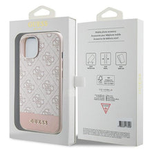 Заредете изображение във визуализатора на галерията – Original Case GUESS 4G Stripe Collection hardcase GUHCP15SG4GLPI for Iphone 13/14/15 pink
