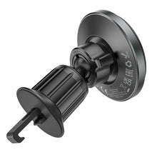 Заредете изображение във визуализатора на галерията – Borofone Car holder BH202 Seaside magnetic with induction charging to air vent mount for Magsafe black
