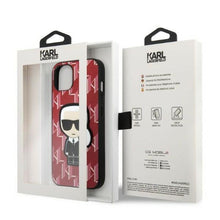 Заредете изображение във визуализатора на галерията – Karl Lagerfeld KLHCP13SPMNIKPI iPhone 13 mini 5.4" hardcase red/red Monogram Ikonik Patch
