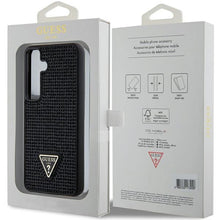 Заредете изображение във визуализатора на галерията – Guess Rhinestone Triangle case for Samsung Galaxy S24 - black
