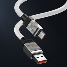 Заредете изображение във визуализатора на галерията – BASEUS cabel USB to Type C CoolPlay Fast Charging 100W 2m white CAKW000702
