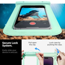Заредете изображение във визуализатора на галерията – Spigen A601 UNIVERSAL WATERPROOF CASE MINT

