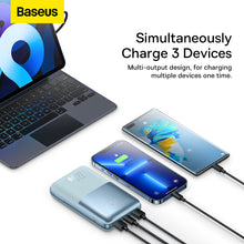 Заредете изображение във визуализатора на галерията – Baseus Power Bank 20000mAh Bipow Pro - 2xUSB + Type C - 5A 22,5W with USB to Type C cable (PPBD030003) blue
