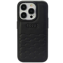 Заредете изображение във визуализатора на галерията – Original Case AUDI hardcase GT Synthetic Leather AU-TPUPCIP15P-GT/D2-BK for Iphone 15 Pro black
