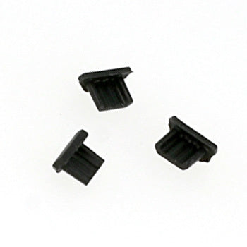 Silicone dust plug Micro USB black - 10 pieces