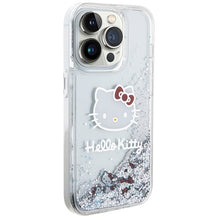 Заредете изображение във визуализатора на галерията – Original Case HELLO KITTY hardcase Liquid Glitter Charms
 Kitty Head HKHCP15LLIKHET for Iphone 15 Pro silver
