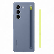 Заредете изображение във визуализатора на галерията – Silicone case for Samsung Galaxy Z Fold 5 Slim Case + stylus - blue
